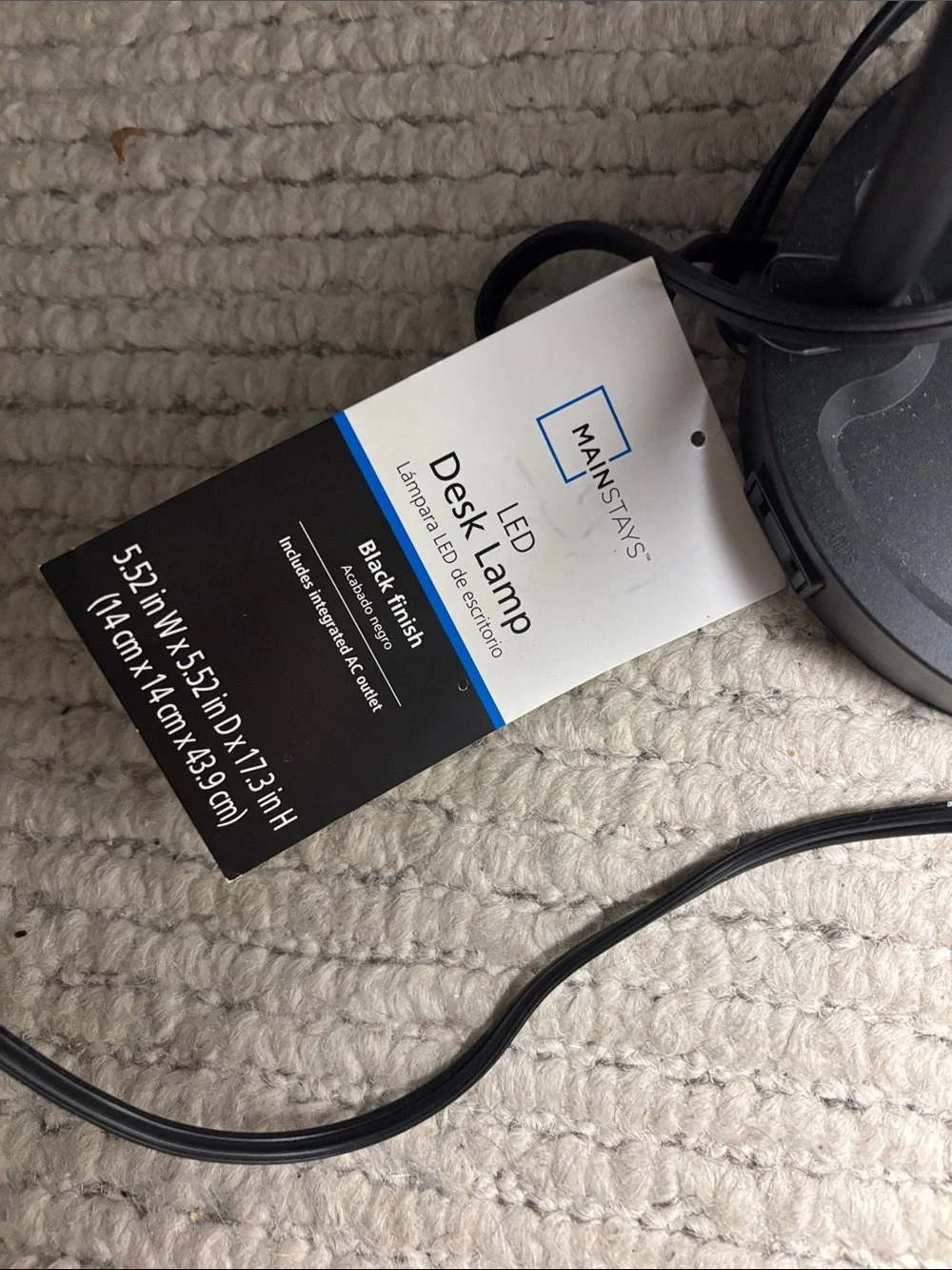 NWT Black desk lamp